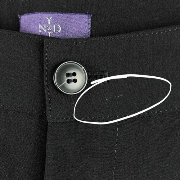 NYDJ Black High Waisted Lift & Tuck Pleated Straight Pants 4/ Small Career - Picture 6 of 7